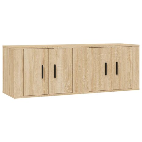 Tv-wandmeubels 2 st 57x34,5x40 cm sonoma eikenkleurig 2