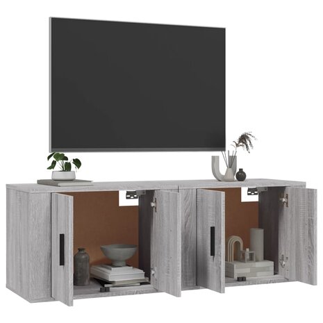 Tv-wandmeubels 2 st 57x34,5x40 cm grijs sonoma eikenkleurig 3