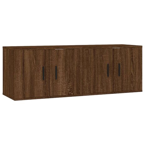 Tv-wandmeubels 2 st 57x34,5x40 cm bruin eikenkleur 2