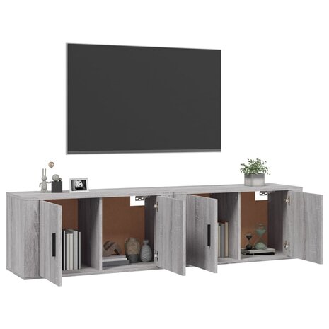 Tv-wandmeubels 2 st 80x34,5x40 cm grijs sonoma eikenkleurig 3