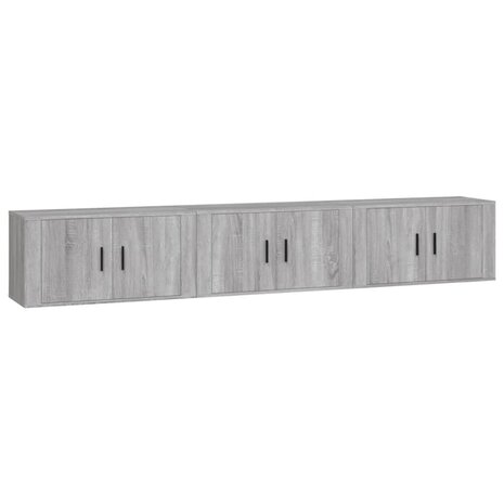 Tv-wandmeubels 3 st 80x34,5x40 cm grijs sonoma eikenkleurig 2