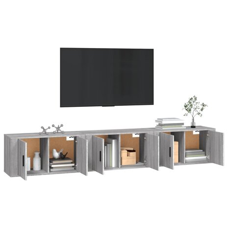 Tv-wandmeubels 3 st 80x34,5x40 cm grijs sonoma eikenkleurig 3