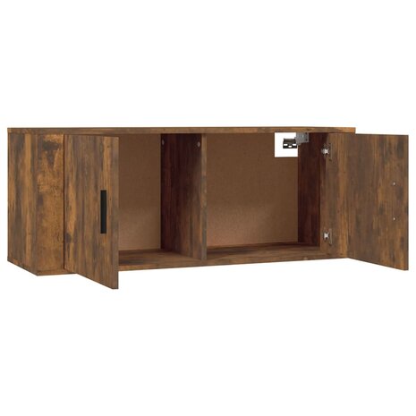 Tv-wandmeubels 2 st 100x34,5x40 cm gerookt eikenkleurig 5