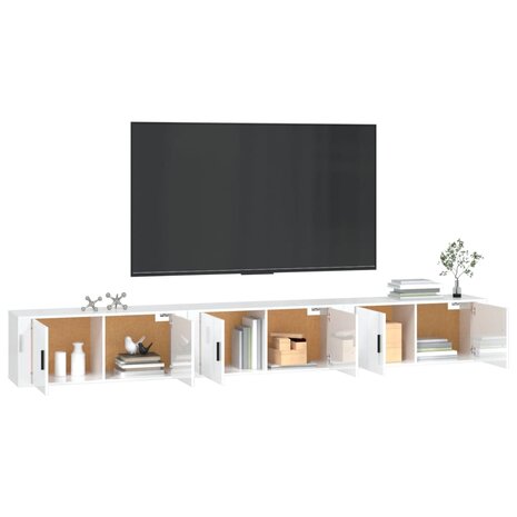 Tv-wandmeubels 3 st 100x34,5x40 cm hoogglans wit 3