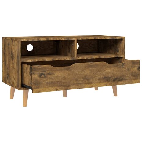 Tv-meubel 90x40x48,5 cm bewerkt hout gerookt eikenkleurig 4