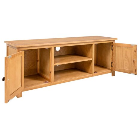 Tv-meubel 110x35x44 cm massief eikenhout 2