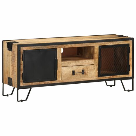 Tv-meubel 110x31x46 cm ruw mangohout 12