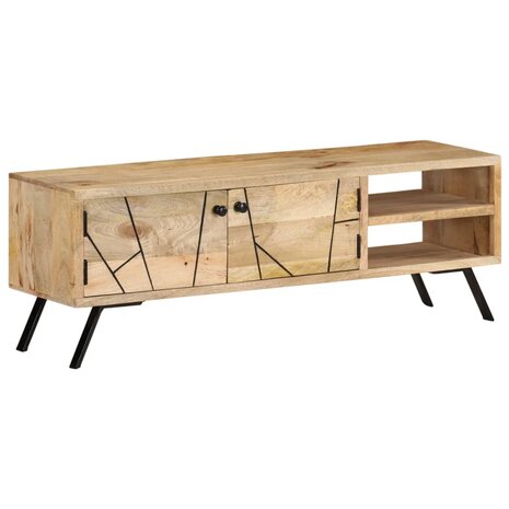 Tv-meubel 110x30x40 cm massief mangohout 12