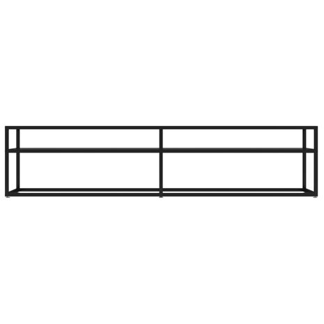 Tv-meubel 180x40x40,5 cm gehard glas zwart 3