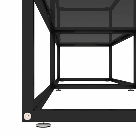 Tv-meubel 180x40x40,5 cm gehard glas zwart 5