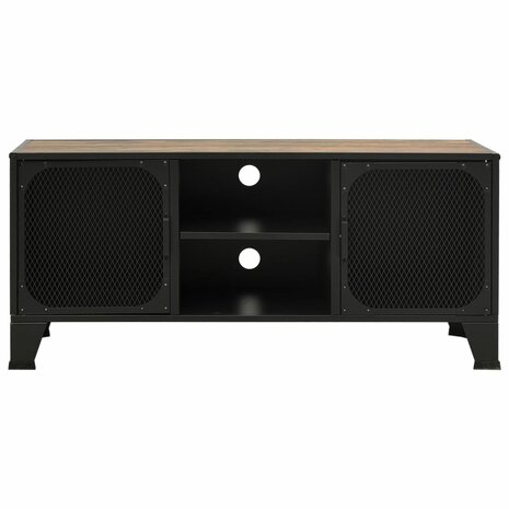 Tv-meubel 105x36x47 cm metaal en MDF rustiek bruin 3