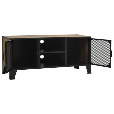 Tv-meubel 105x36x47 cm metaal en MDF rustiek bruin 6