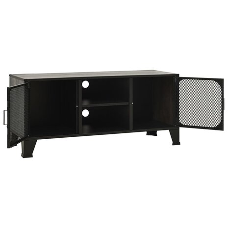 Tv-meubel 105x36x47 cm metaal en MDF grijs 6