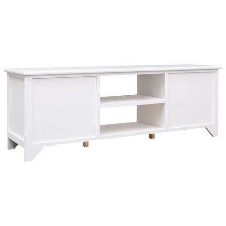 Tv-meubel 108x30x40 cm massief paulowniahout wit 3