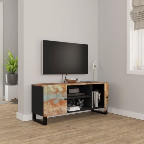 Tv-meubel 105x33x46 cm massief teruggewonnen hout 3