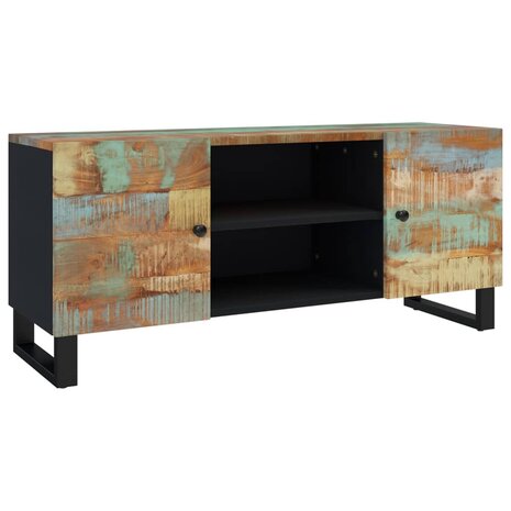 Tv-meubel 105x33x46 cm massief teruggewonnen hout 12