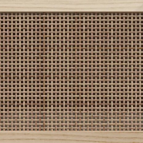 Tv-meubel 80x30x40 cm massief grenenhout en rattan zwart 6