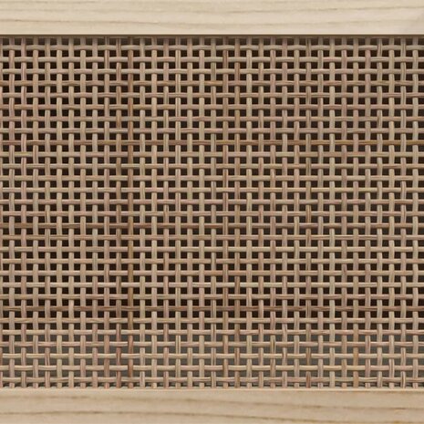 Tv-meubel 105x30x40 cm massief grenenhout en rattan zwart 6