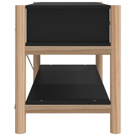 Tv-meubel 82x38x45 cm bewerkt hout zwart 6