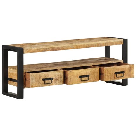 Tv-meubel 120x30x45 cm massief mangohout 6