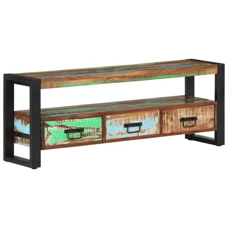 Tv-meubel 120x30x45 cm massief gerecycled hout 9