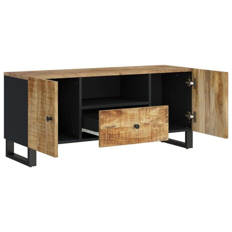 Tv-meubel 105x33,5x46 cm massief mangohout en bewerkt hout 3