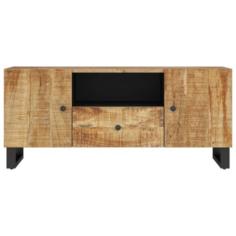 Tv-meubel 105x33,5x46 cm massief mangohout en bewerkt hout 4