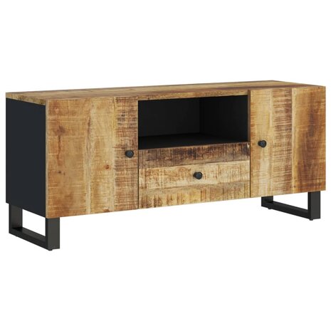 Tv-meubel 105x33,5x46 cm massief mangohout en bewerkt hout 10