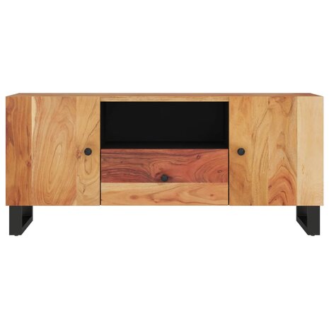 Tv-meubel 105x33,5x46 cm massief acaciahout en bewerkt hout 4