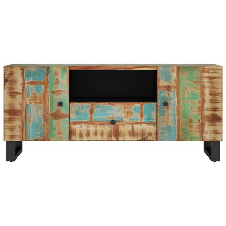 Tv-meubel 105x33,5x46 cm massief hout gerecycled bewerkt hout 4