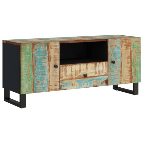 Tv-meubel 105x33,5x46 cm massief hout gerecycled bewerkt hout 10