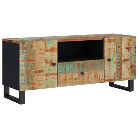 Tv-meubel 105x33,5x46 cm massief hout gerecycled bewerkt hout 11