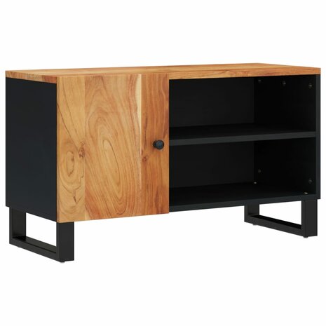 Tv-meubel 80x33x46 cm massief acaciahout en bewerkt hout 2