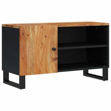 Tv-meubel 80x33x46 cm massief acaciahout en bewerkt hout 10