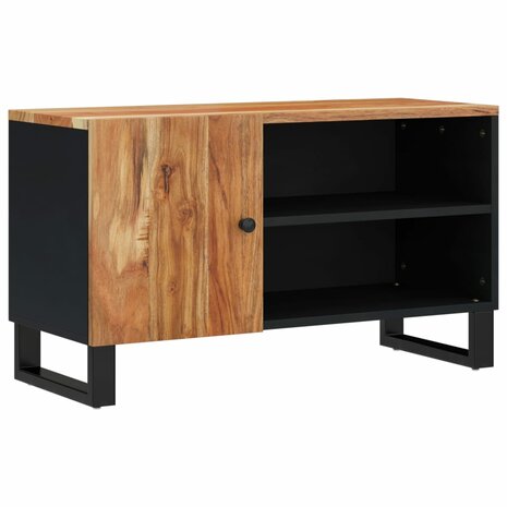 Tv-meubel 80x33x46 cm massief acaciahout en bewerkt hout 11