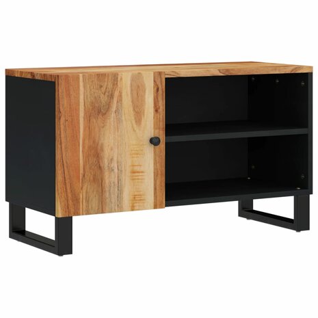 Tv-meubel 80x33x46 cm massief acaciahout en bewerkt hout 12