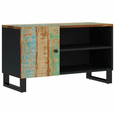 Tv-meubel 80x33x46 cm massief hout gerecycled en bewerkt hout 2