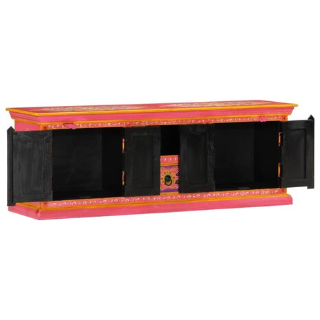 Tv-meubel 110x30x40 cm massief mangohout roze 3