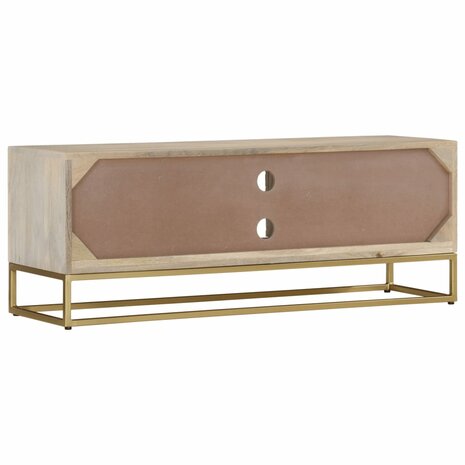 Tv-meubel 110x30x40 cm massief gebleekt mangohout 5