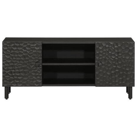 Tv-meubel 105x33x46 cm massief mangohout zwart 3