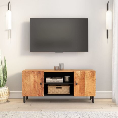 Tv-meubel 105x33x46 cm massief acaciahout 3