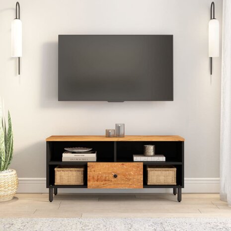 Tv-meubel 100x33x46 cm massief acaciahout 3