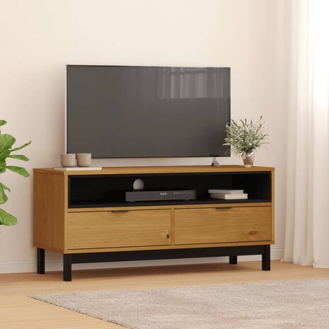 TV-meubel FLAM 110x40x50 cm massief grenenhout 1