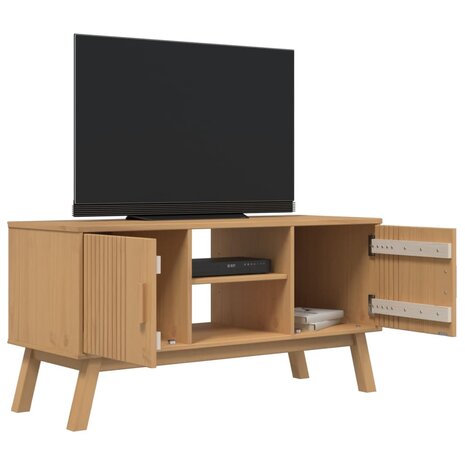 Tv-meubel OLDEN 114x43x57 cm massief grenenhout bruin 6