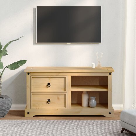 Tv-meubel Corona 100x40x52 cm massief grenenhout 3