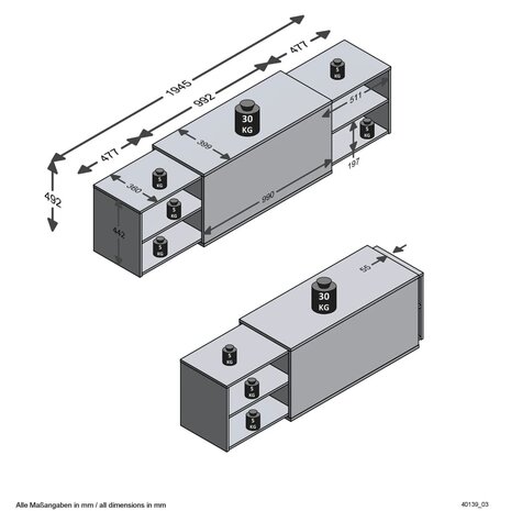 FMD TV-meubel 194,5x39,9x49,2 cm artisan eiken en zwart 7