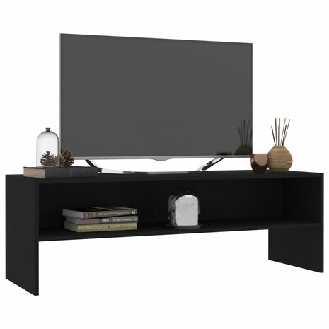 Tv-meubel 120x40x40 cm bewerkt hout zwart 3