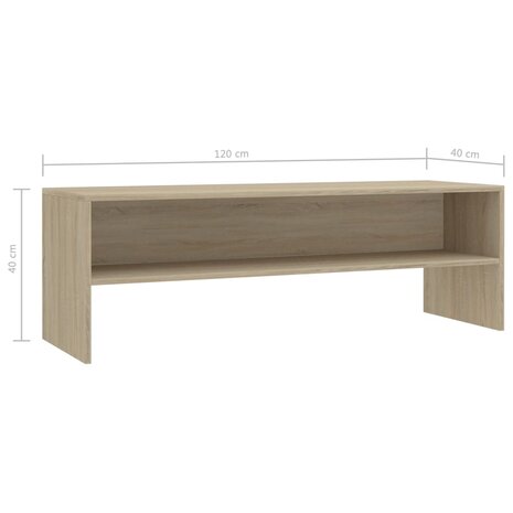 Tv-meubel 120x40x40 cm bewerkt hout sonoma eikenkleurig 6