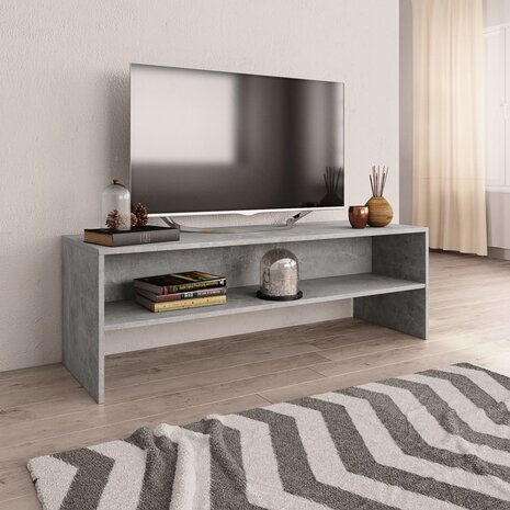 Tv-meubel 120x40x40 cm bewerkt hout betongrijs 1