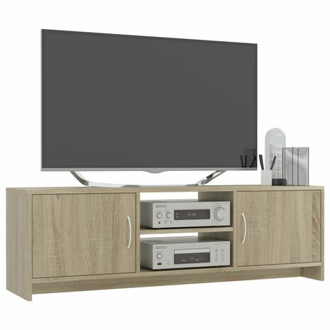 Tv-meubel 120x30x37,5 cm bewerkt hout sonoma eikenkleurig 6